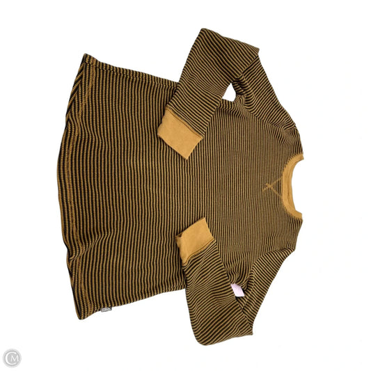 Top Long Sleeve By Eddie Bauer In Black & Tan, Size: M