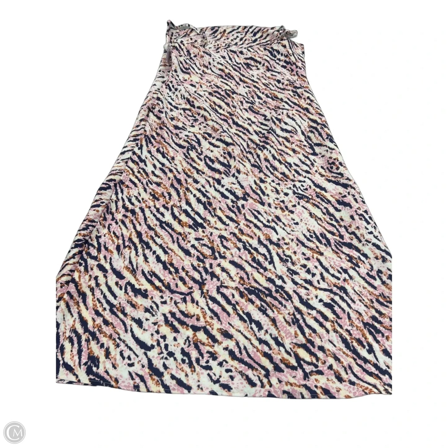 Dress Casual Midi By Cmc In Purple & White, Size: L