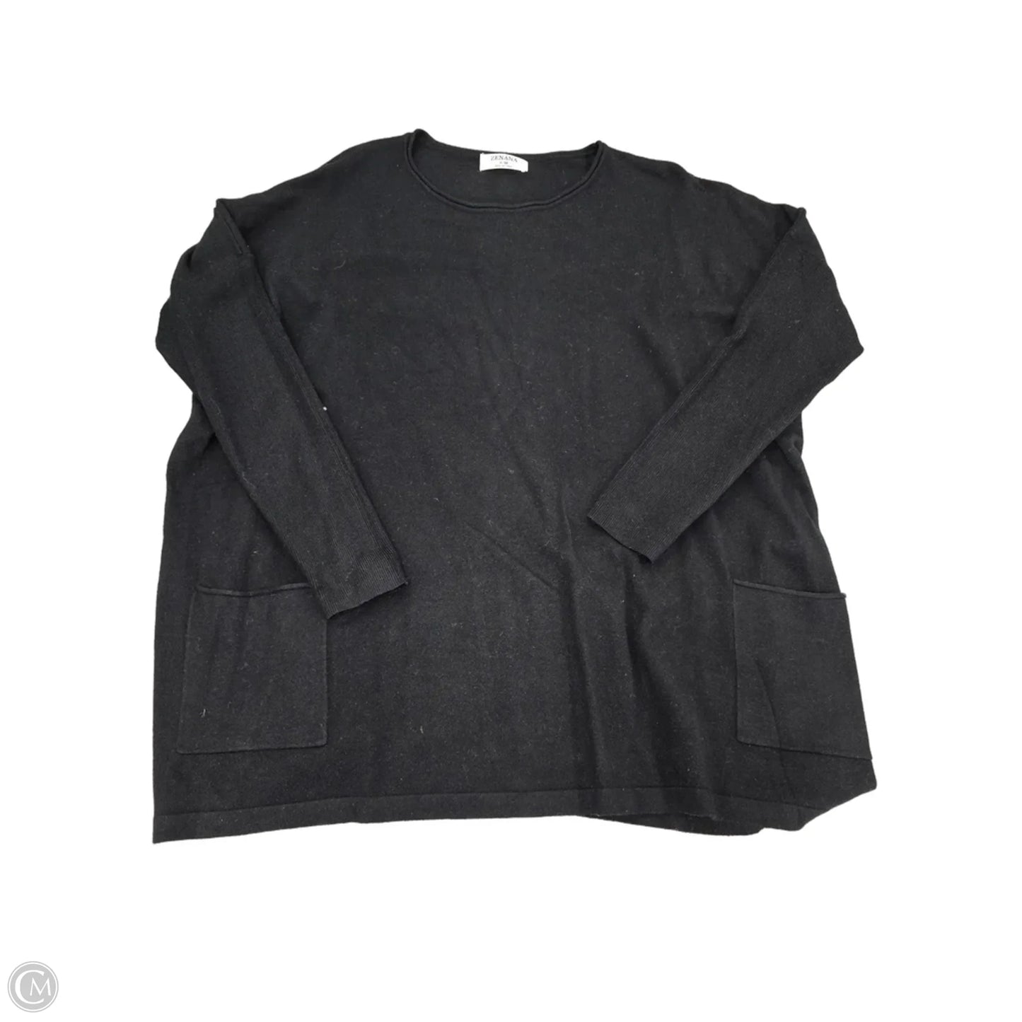 Top 3/4 Sleeve By Zenana In Black, Size: S