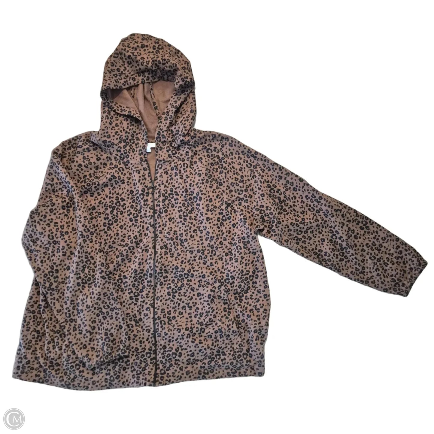Sweatshirt Hoodie By J. Jill In Animal Print, Size: Xl
