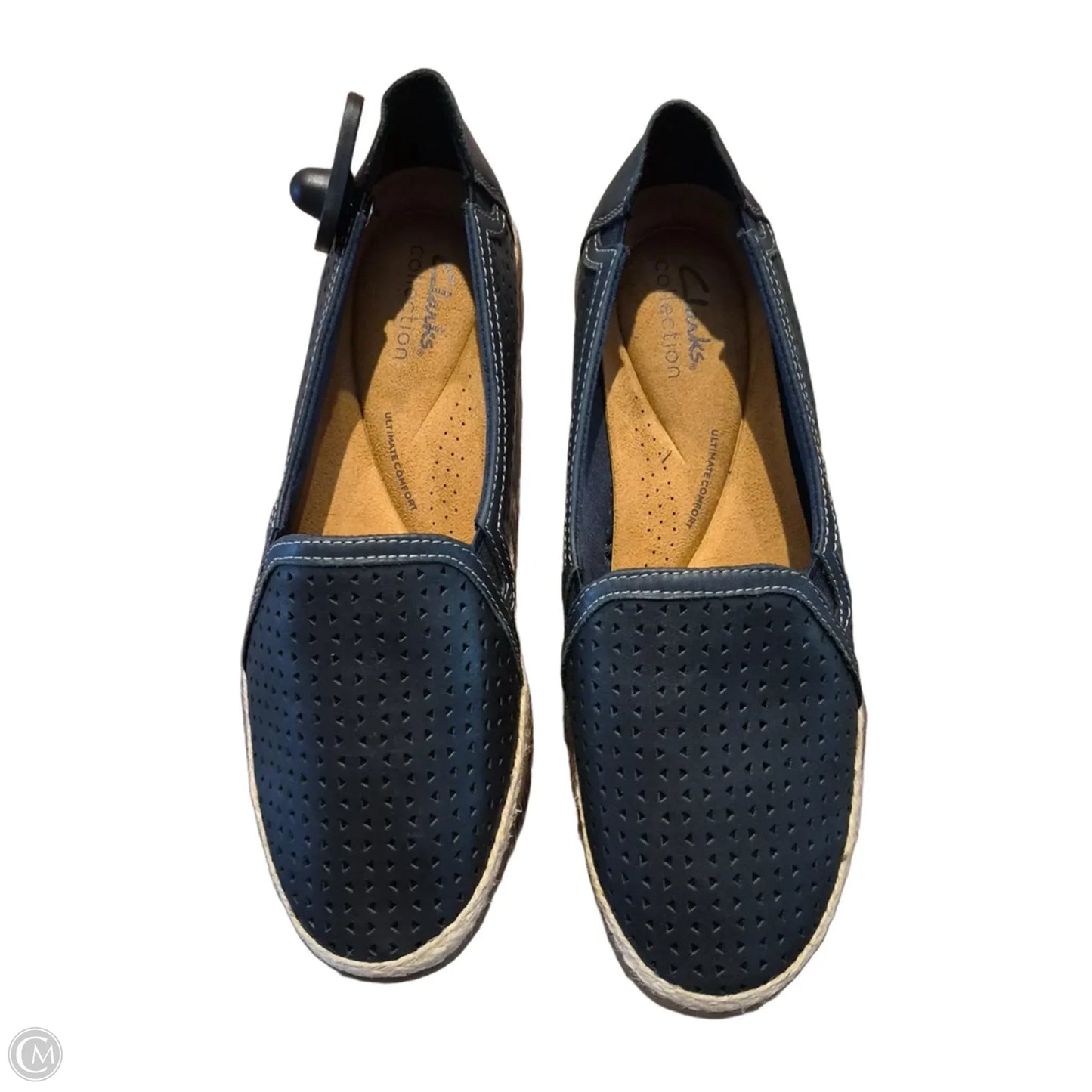 Shoes Flats By Clarks In Navy, Size: 8.5