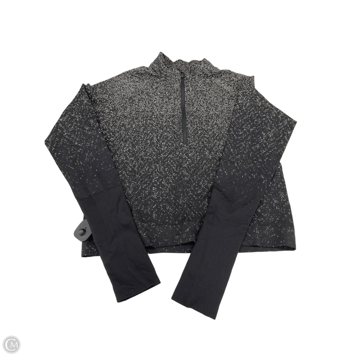 Athletic Top Long Sleeve Collar By Lululemon In Black, Size: 10
