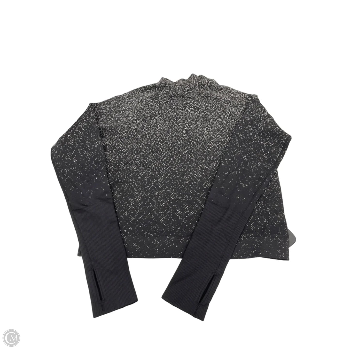 Athletic Top Long Sleeve Collar By Lululemon In Black, Size: 10