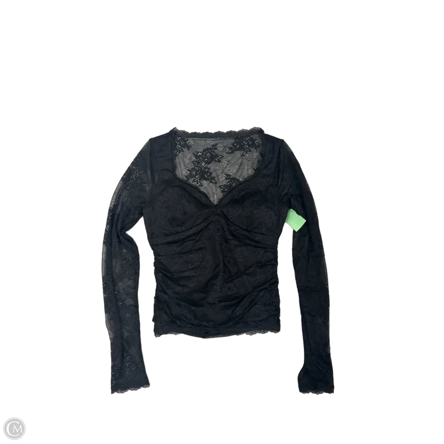 Top Long Sleeve By Abercrombie And Fitch In Black, Size: Xs