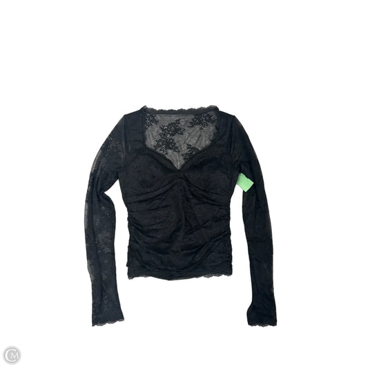 Top Long Sleeve By Abercrombie And Fitch In Black, Size: Xs