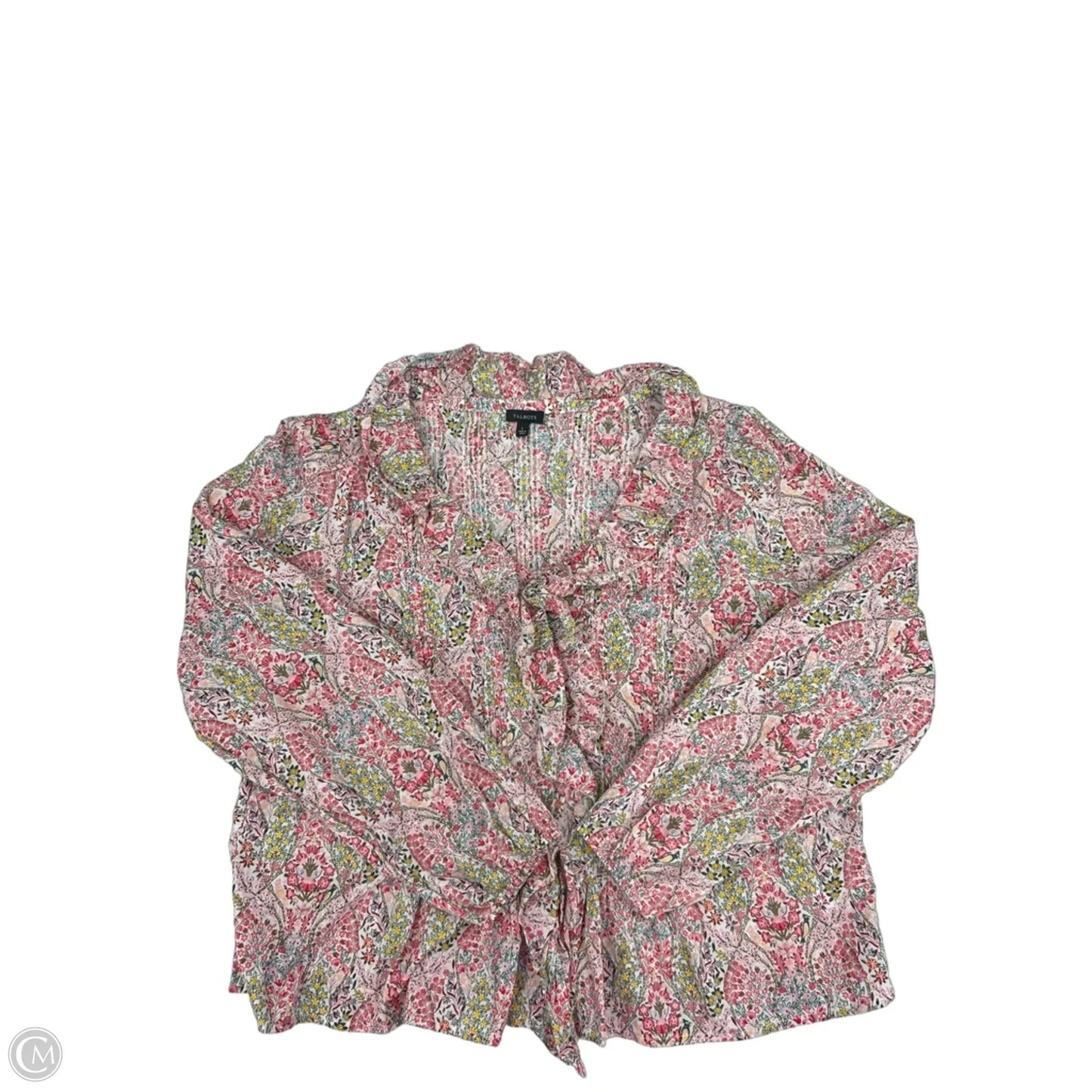 Top Long Sleeve By Talbots In Floral Print, Size: L