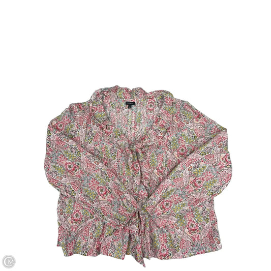 Top Long Sleeve By Talbots In Floral Print, Size: L