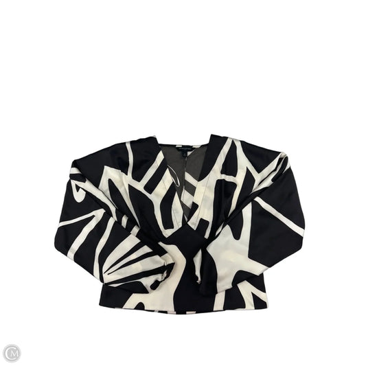 Top Long Sleeve By Banana Republic In Brown & Cream, Size: S