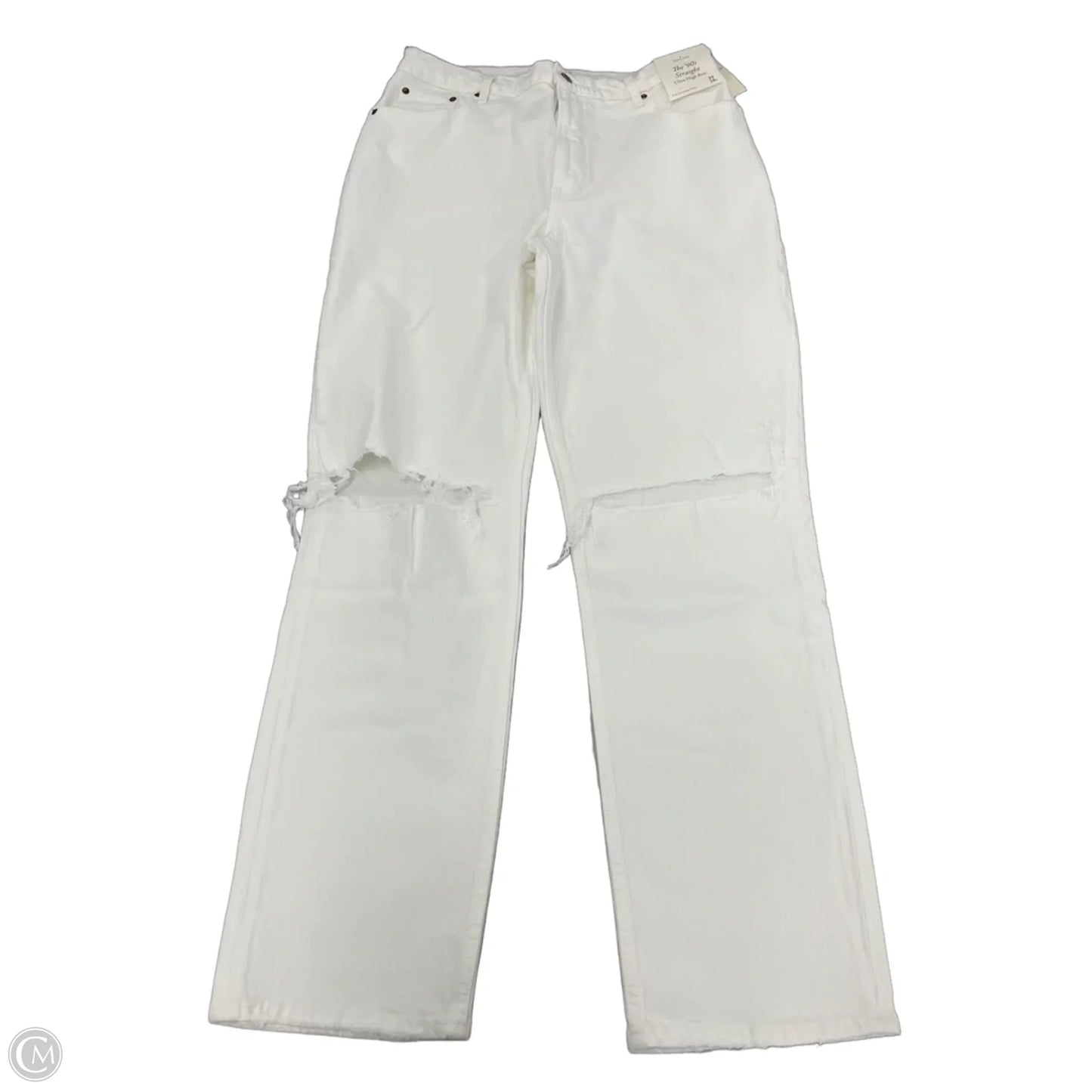 Jeans Straight By Abercrombie And Fitch In White, Size: 16