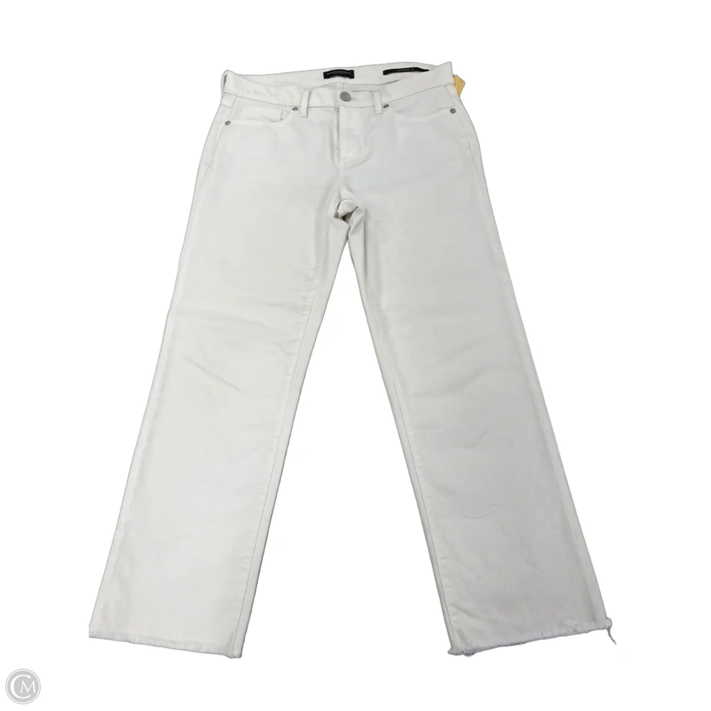 Jeans Straight By Banana Republic In White, Size: 4