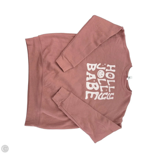 Sweatshirt Crewneck By Bella + Canvas In Mauve, Size: M