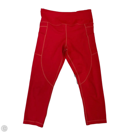 Athletic Leggings By Zyia In Red, Size: M