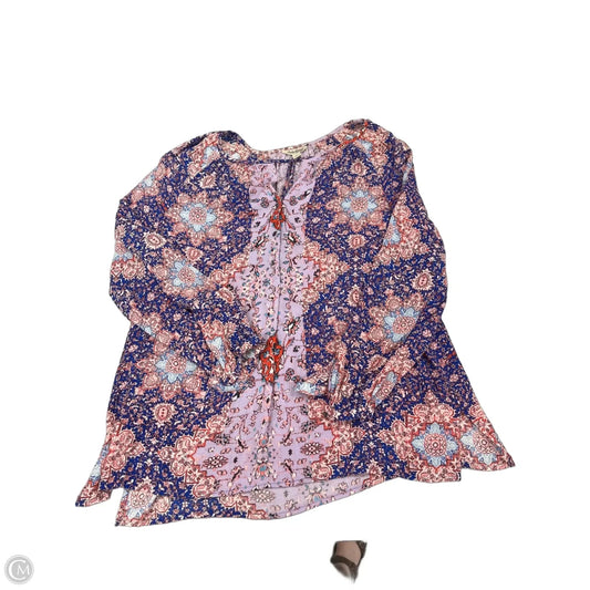 Top Long Sleeve By Lucky Brand In Multi-colored, Size: L