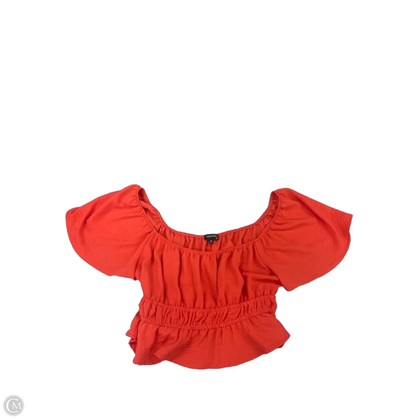 Top Short Sleeve By Originality In Coral, Size: Xl
