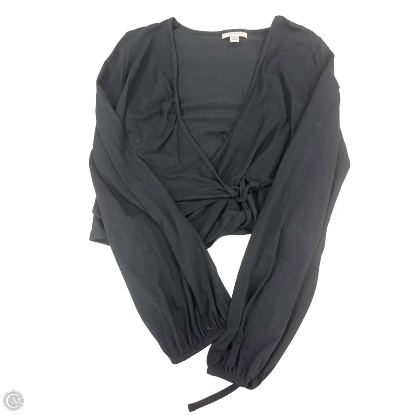 Top Long Sleeve By Top Shop In Black, Size: 12