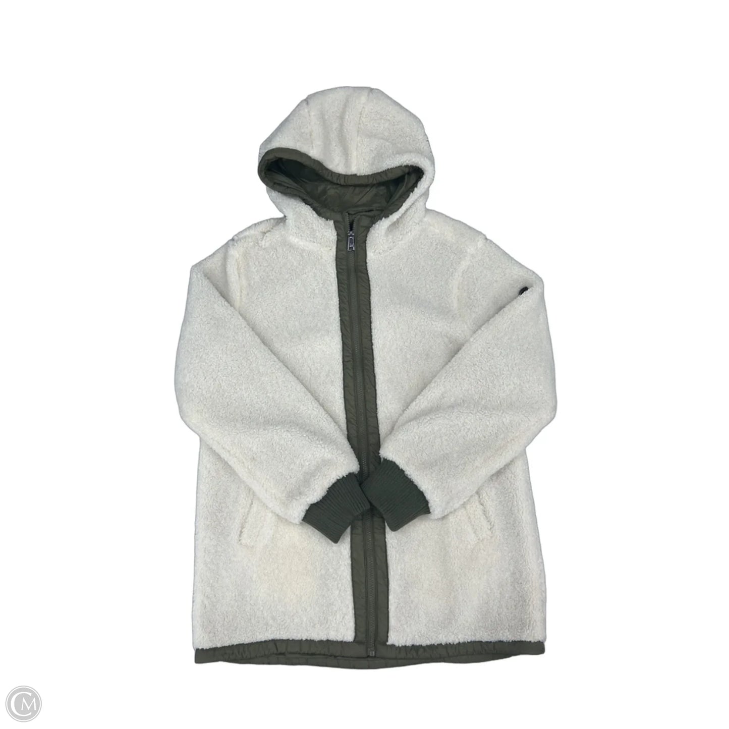 Coat Faux Fur & Sherpa By Cmc In Cream, Size: S