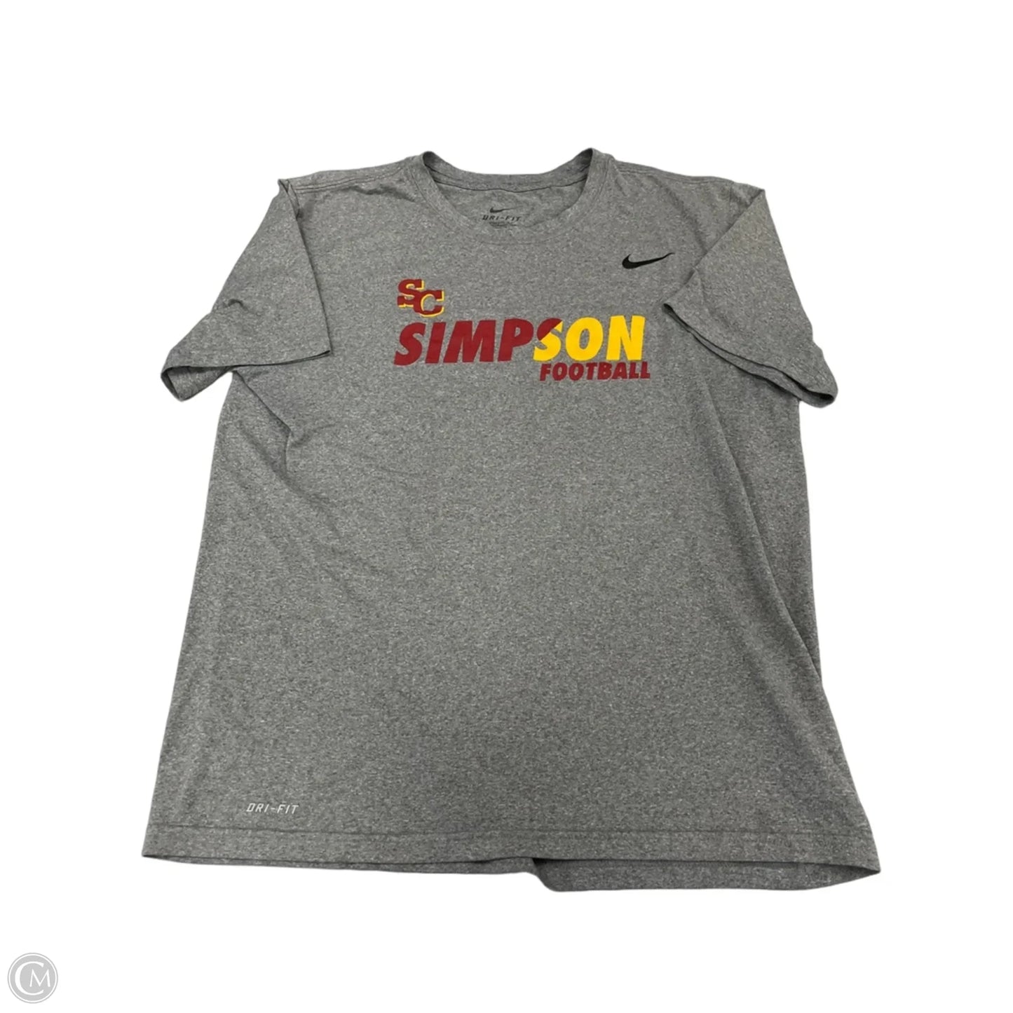 Top Short Sleeve By Nike Apparel In Grey, Size: M