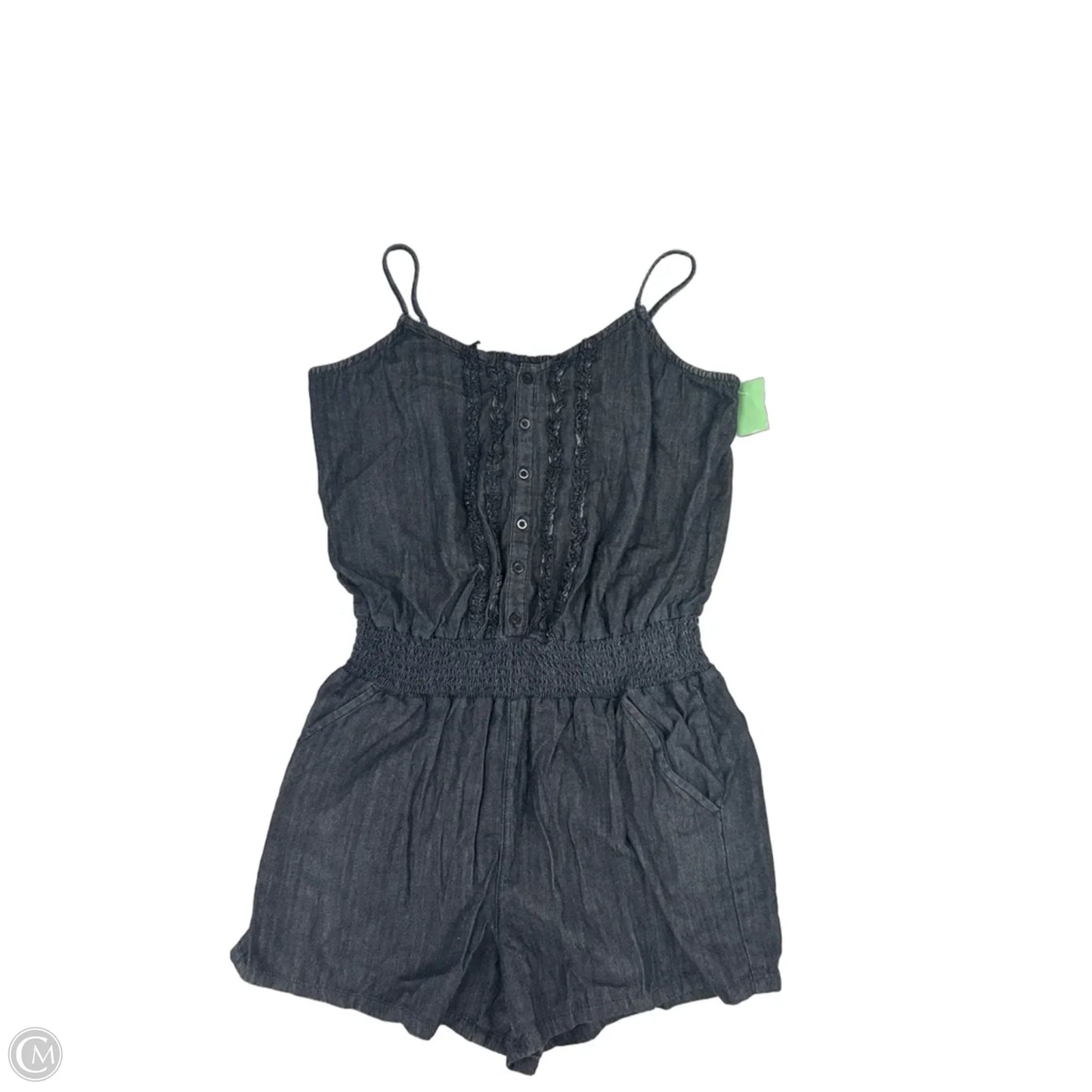 Romper By Cme In Blue Denim, Size: Xl