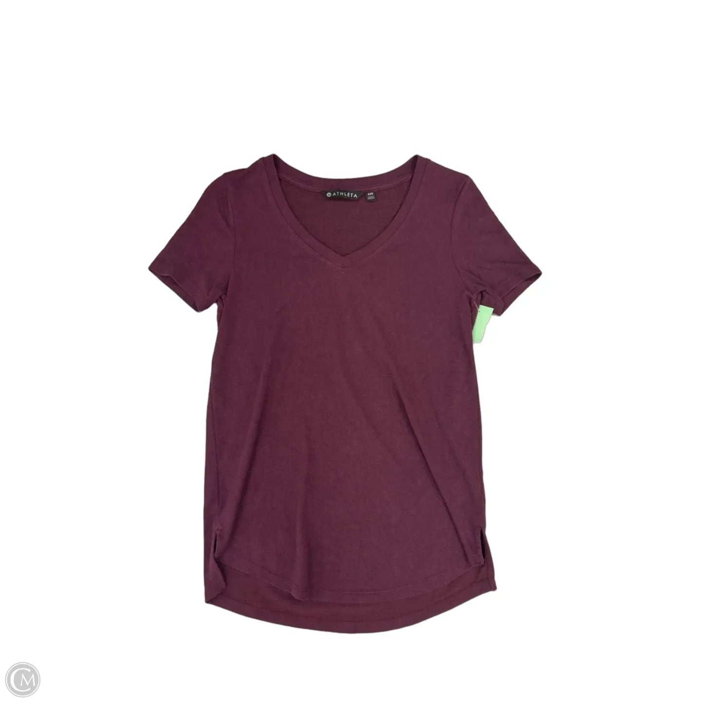 Athletic Top Short Sleeve By Athleta In Purple, Size: Xxs