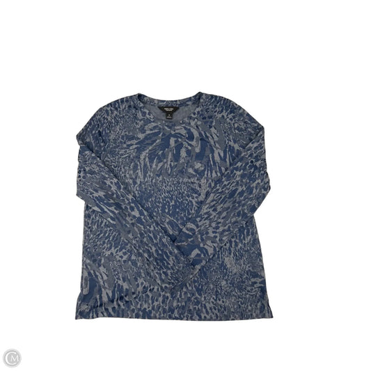 Top Long Sleeve By Simply Vera In Navy, Size: M