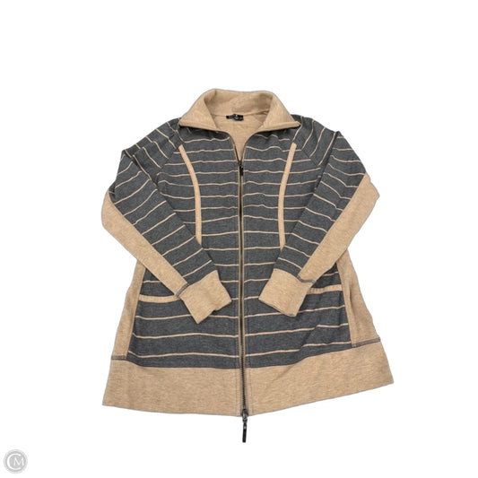 Top Long Sleeve By Cme In Grey & Tan, Size: S