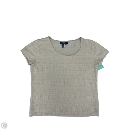 Top Short Sleeve By Ralph Lauren In Tan, Size: S
