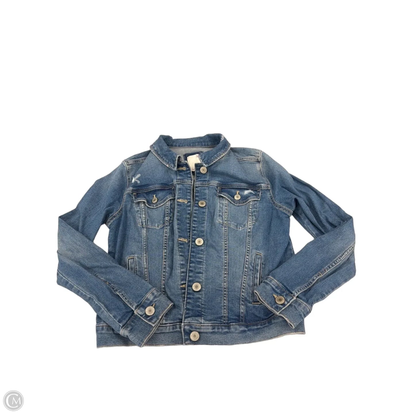 Jacket Denim By So In Blue Denim, Size: M