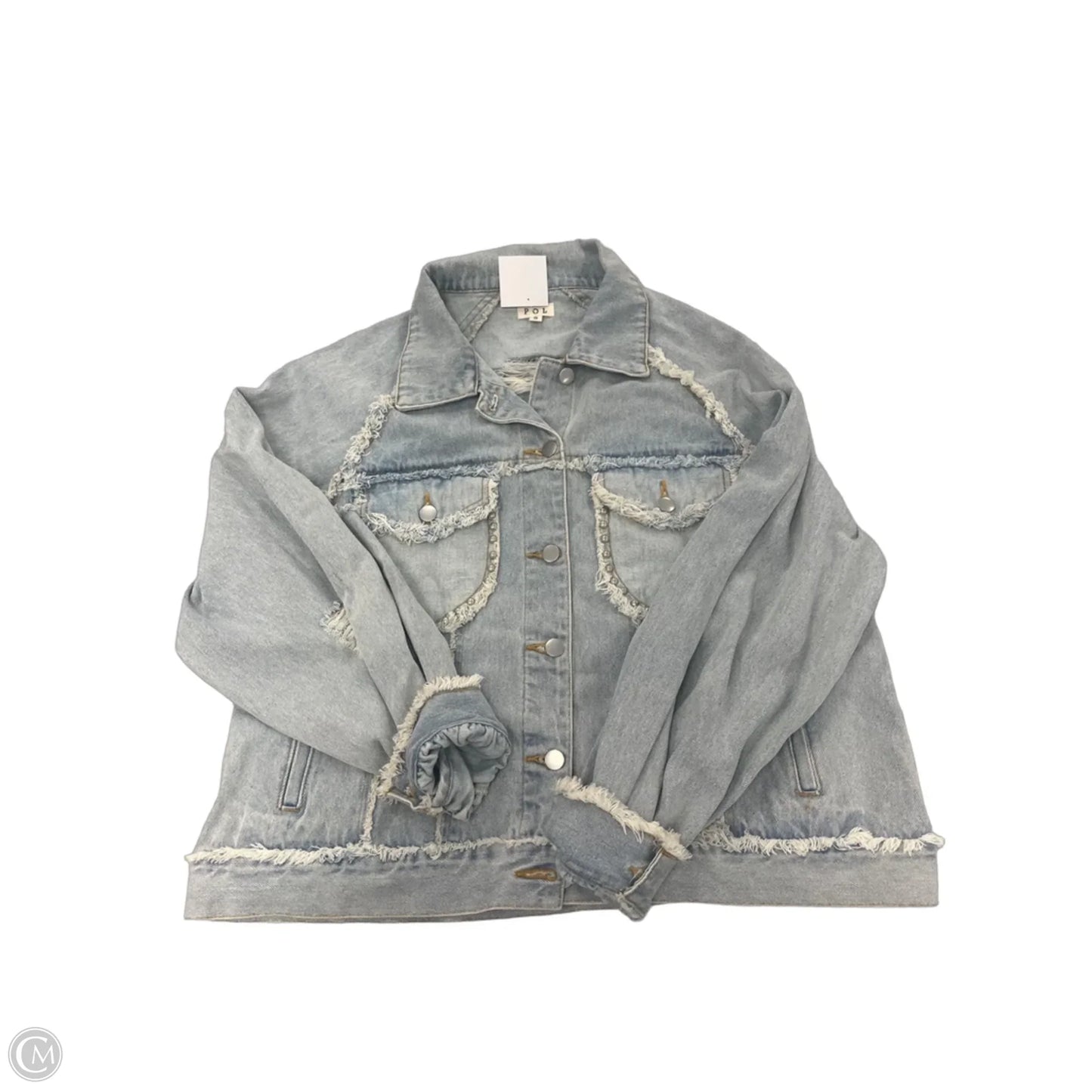 Jacket Denim By Pol In Blue Denim, Size: S