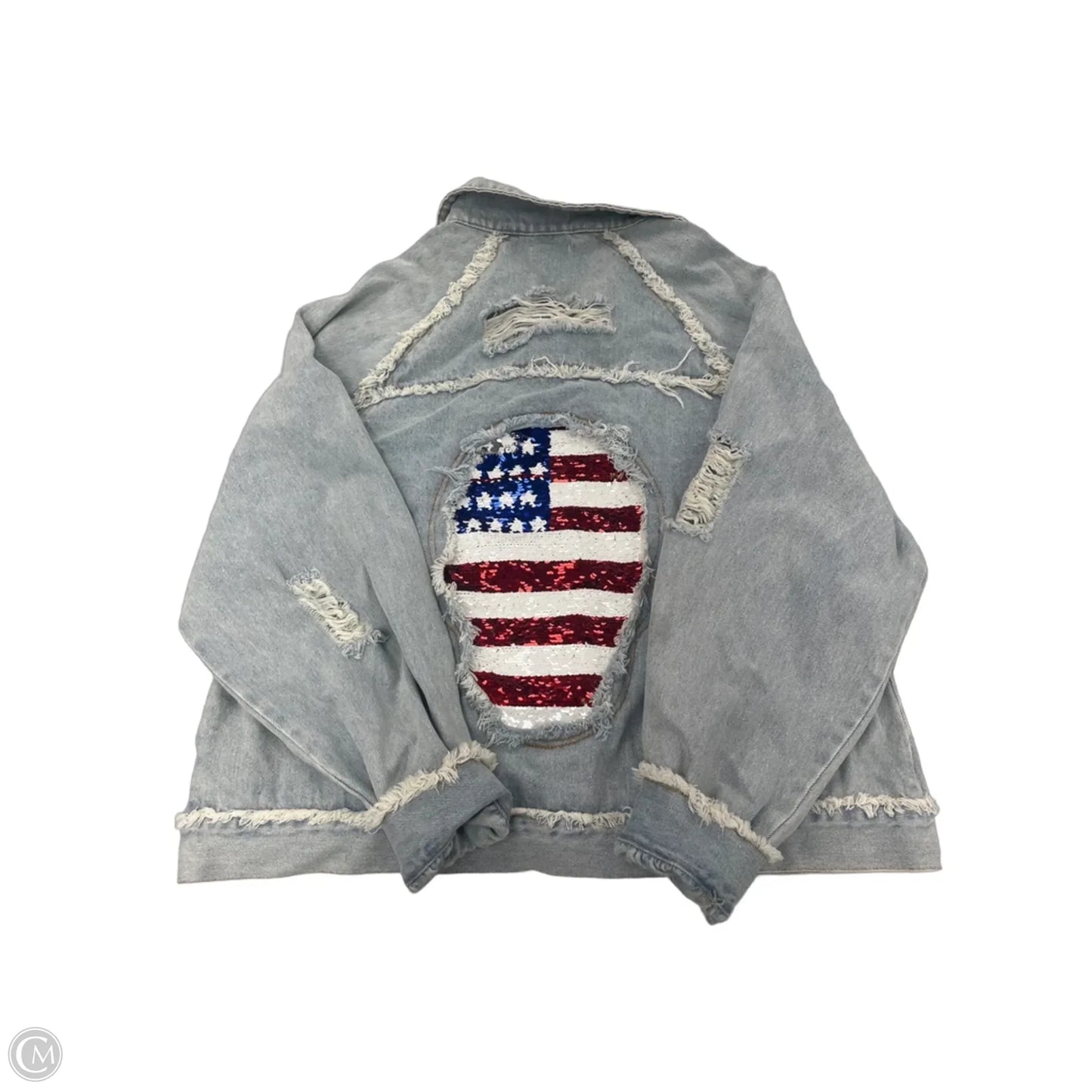 Jacket Denim By Pol In Blue Denim, Size: S
