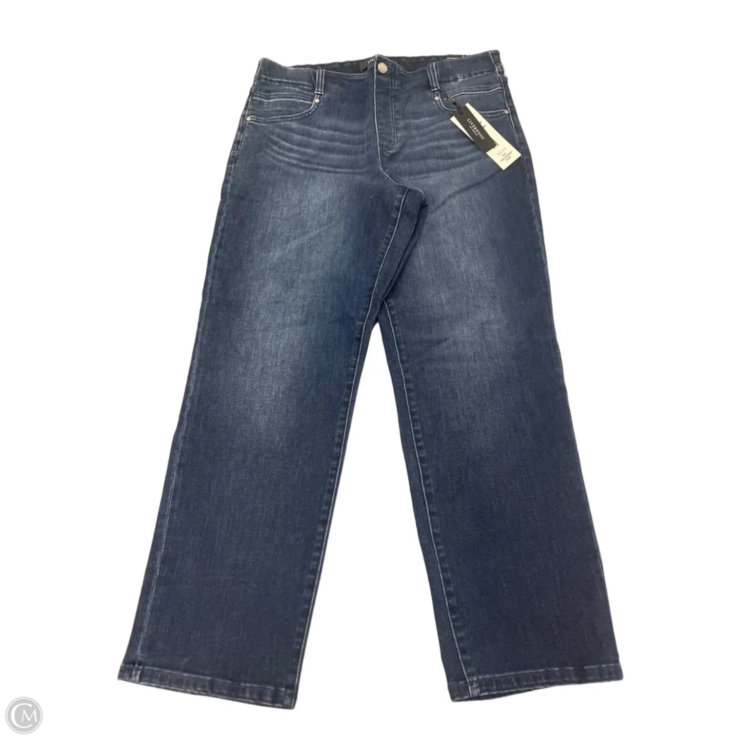 Jeans Straight By Liverpool In Blue Denim, Size: 6
