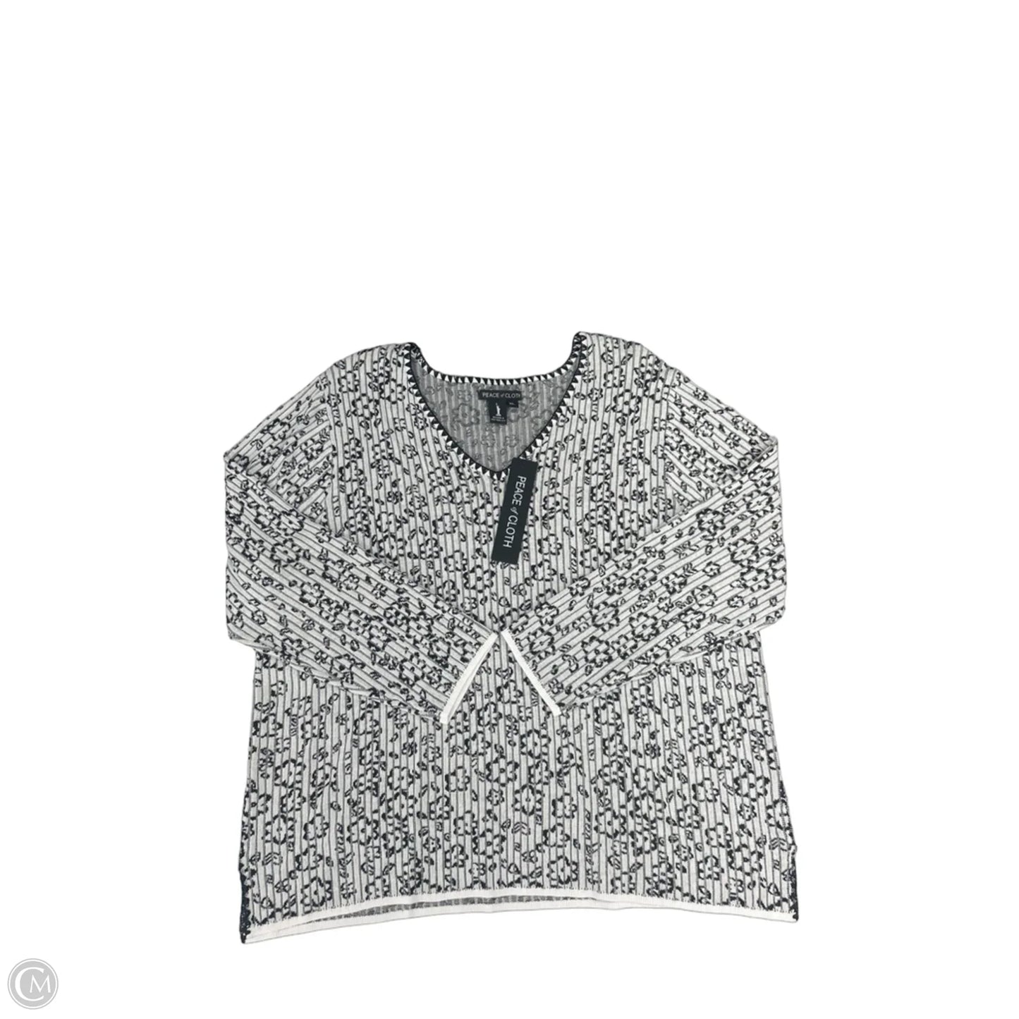 Sweater By Cmc In Black & White, Size: Xl