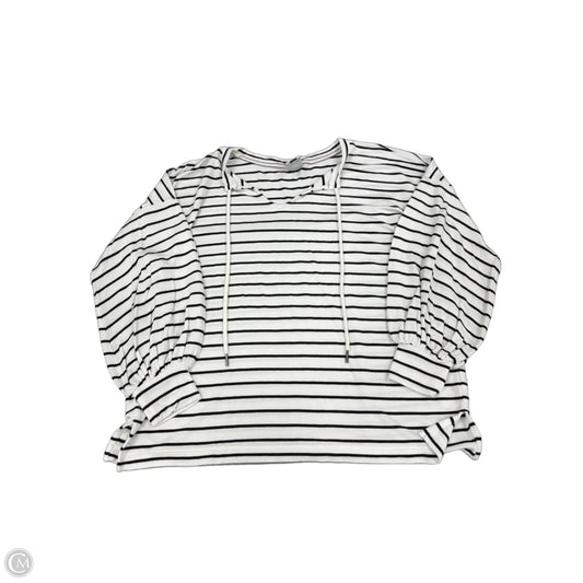 Top Long Sleeve By Cabi In Black & White, Size: S