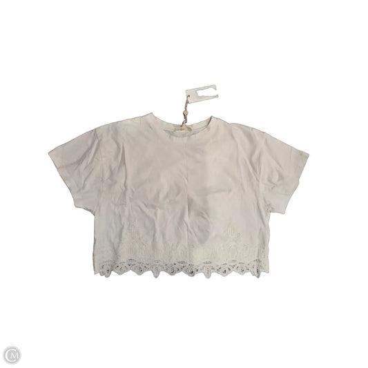 Top Short Sleeve By Loveshackfancy In White, Size: M