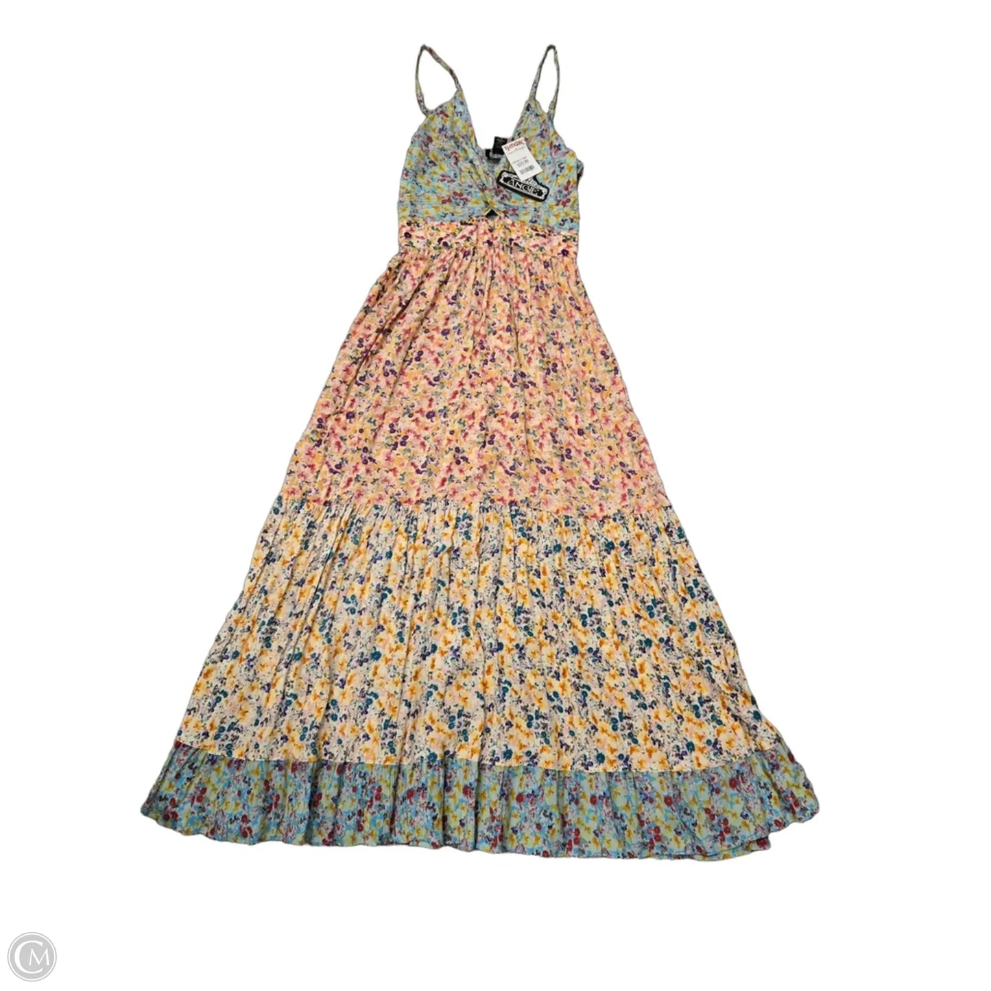 Dress Casual Maxi By Angie In Floral Print, Size: L