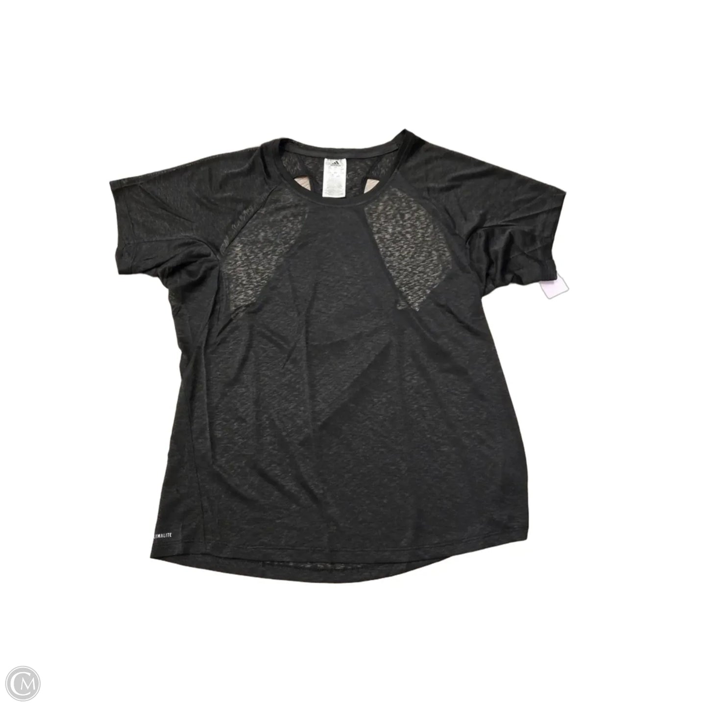 Athletic Top Short Sleeve By Adidas In Black, Size: Xl