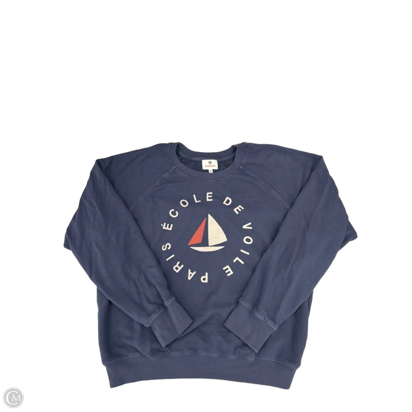 Top Long Sleeve By Sundry In Navy, Size: S