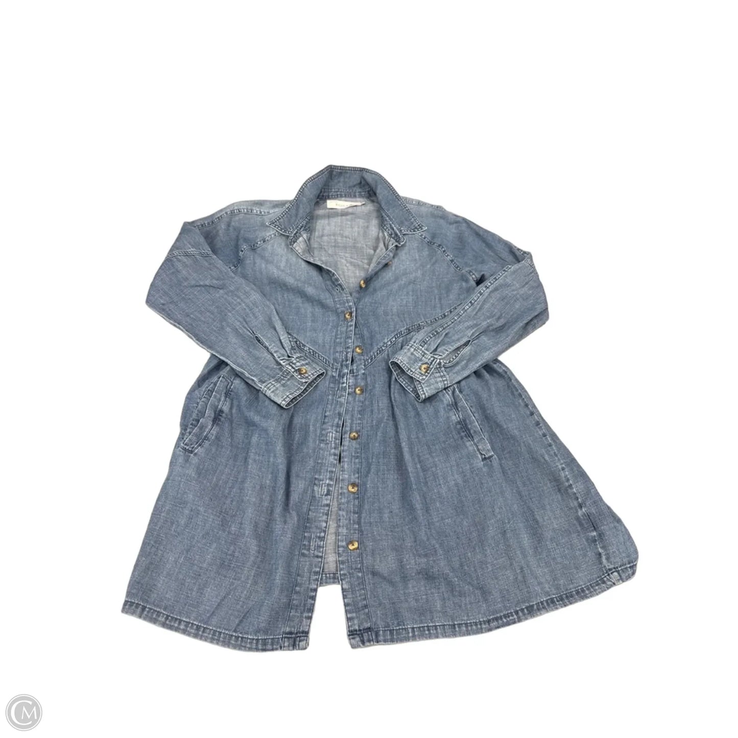 Dress Casual Midi By Cme In Blue Denim, Size: S