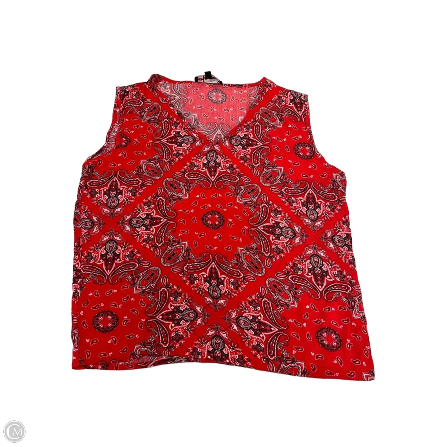 Top Sleeveless By Cme In Red, Size: Xl