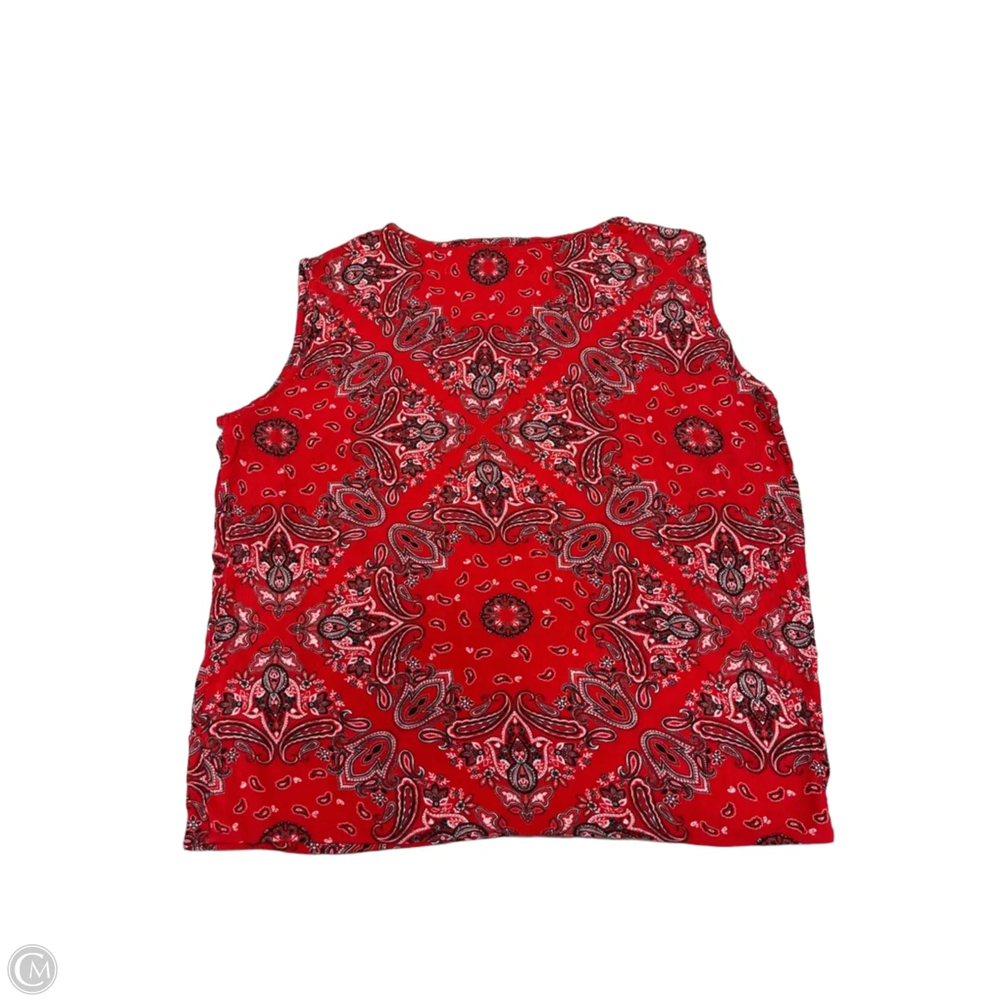 Top Sleeveless By Cme In Red, Size: Xl