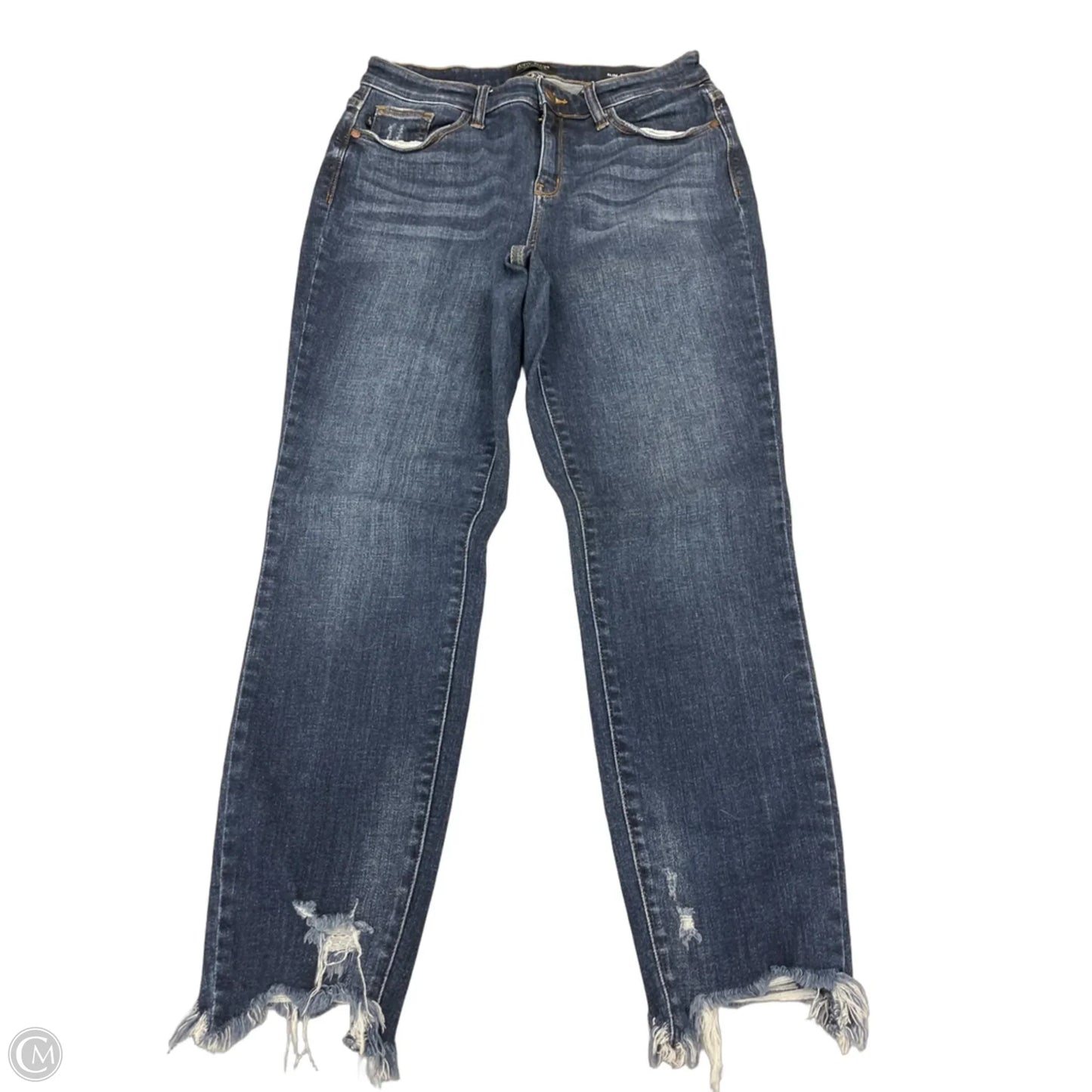 Jeans Straight By Judy Blue In Blue Denim, Size: 10