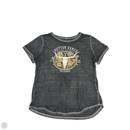Top Short Sleeve Basic By Cme In Grey, Size: Xl