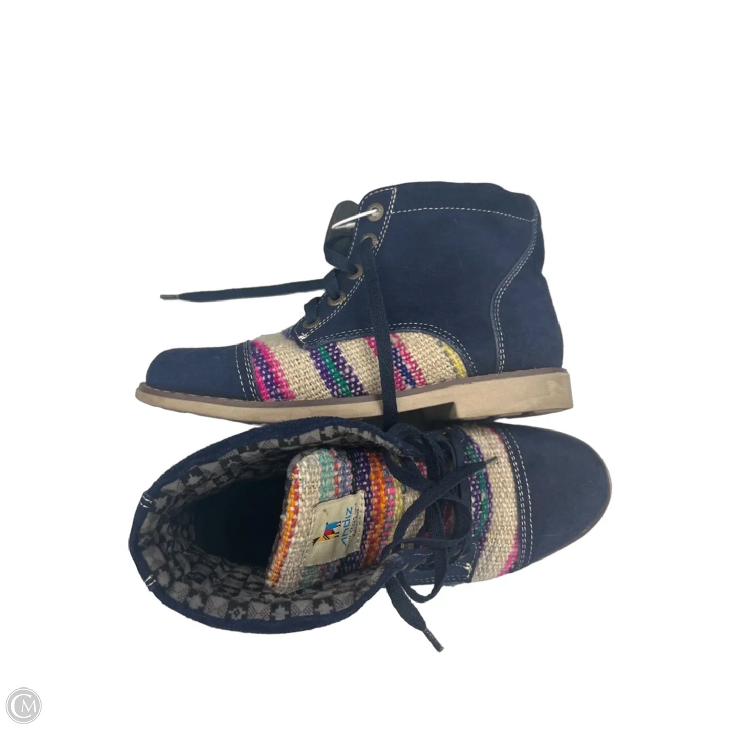 Boots Ankle Flats By Cmc In Navy, Size: 7.5