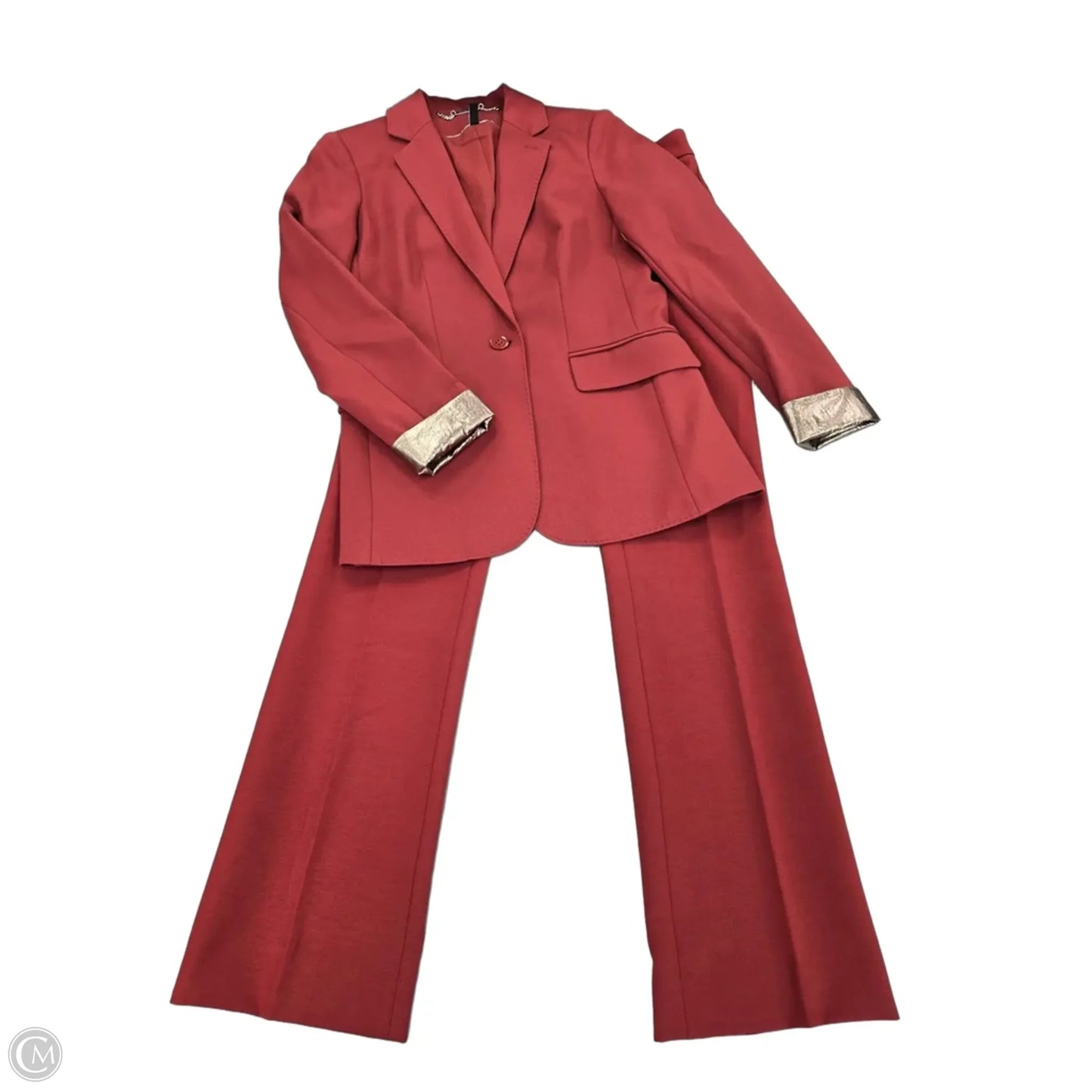 Pants Suit 2pc By White House Black Market In Red, Size: 4
