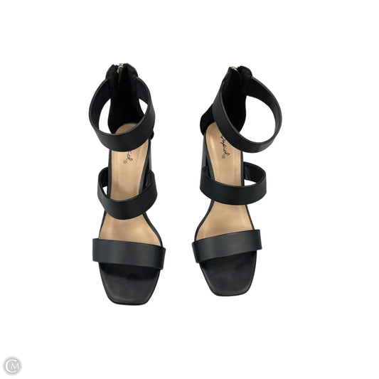 Sandals Heels Block By Qupid In Black, Size: 8