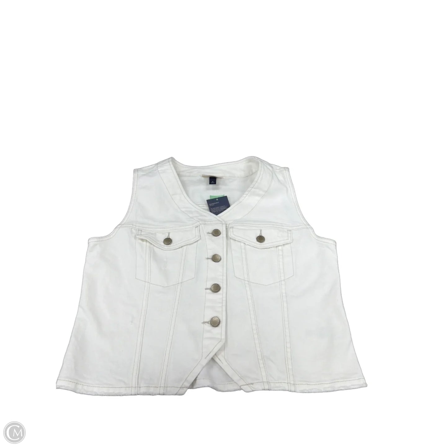 Vest Other By Universal Thread In White Denim, Size: M