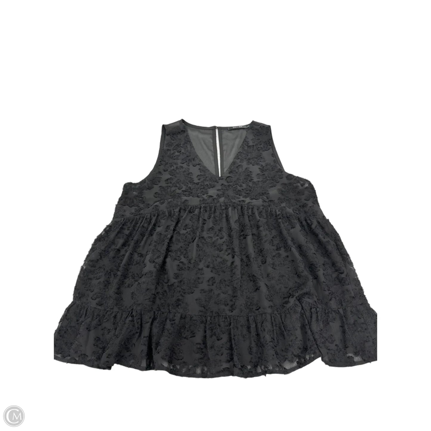 Top Sleeveless By Doe & Rae In Black, Size: L