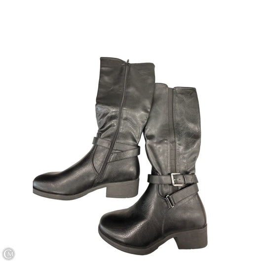 Boots Mid-calf Flats By Croft And Barrow In Black, Size: 8