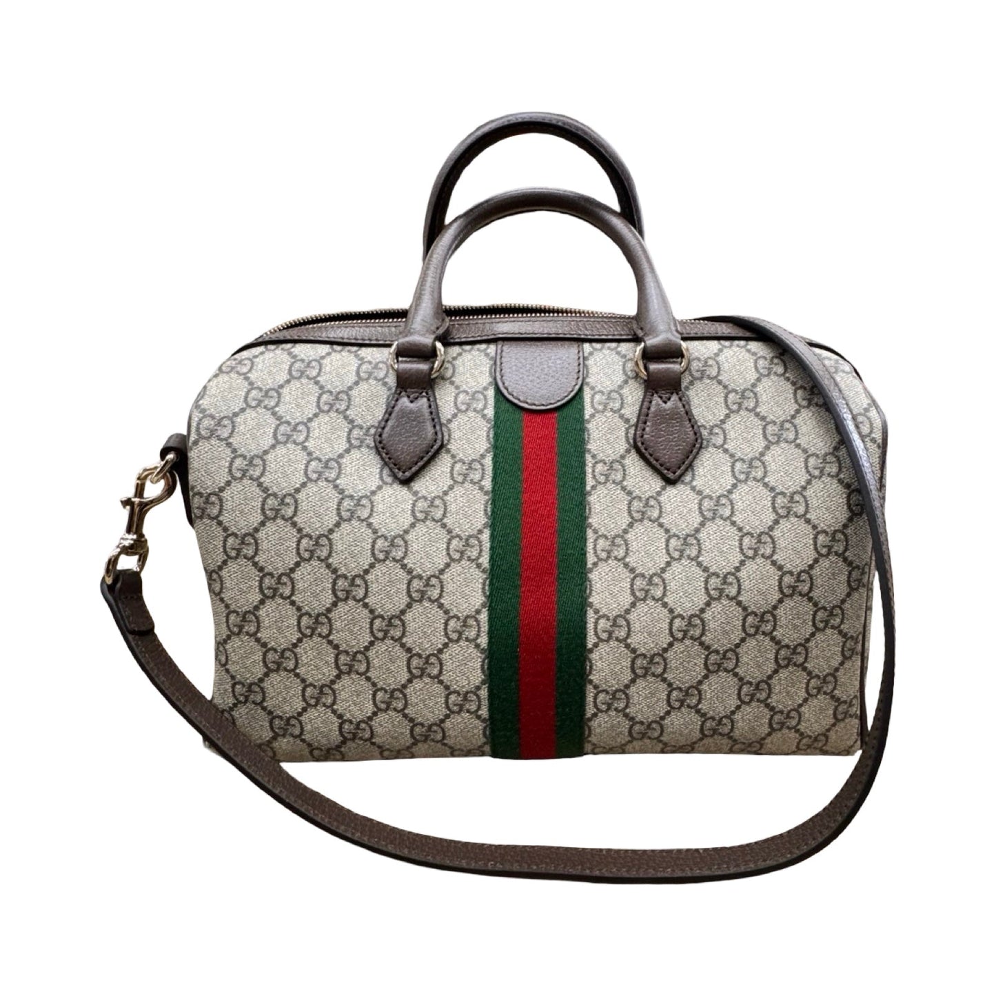 Handbag Luxury Designer By Gucci Ophidia Boston In Multi, Size:Medium