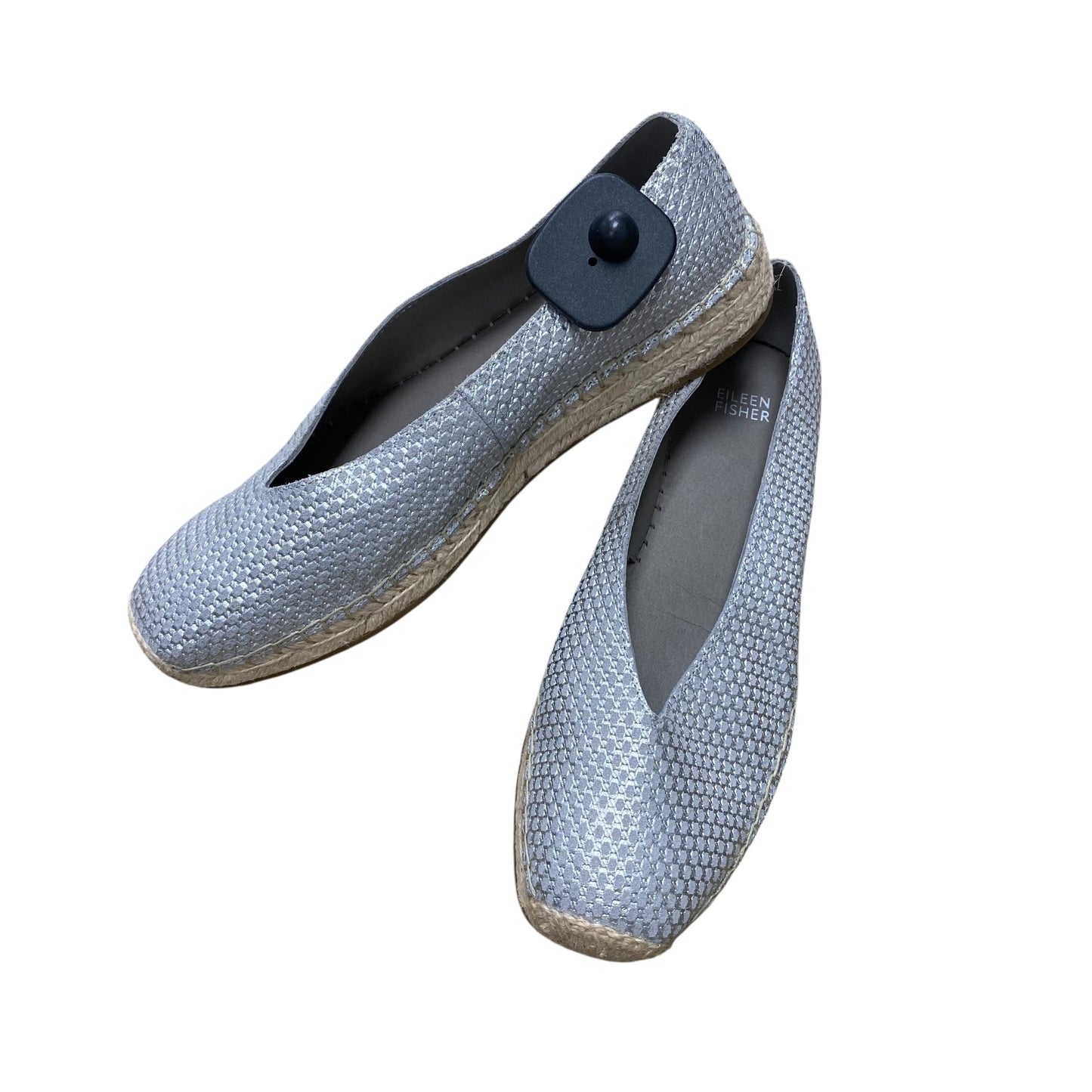 Shoes Designer By Eileen Fisher In Silver & Tan, Size:9