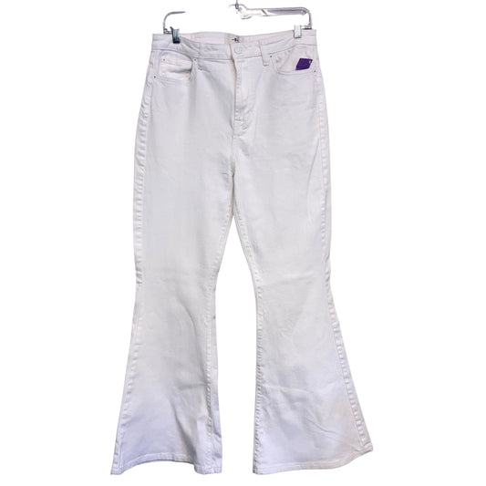Jeans Flared By 7 For All Mankind In White Denim, Size:12